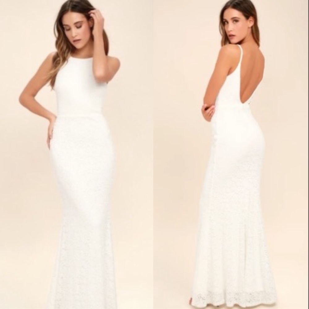 White lace Maxi dress